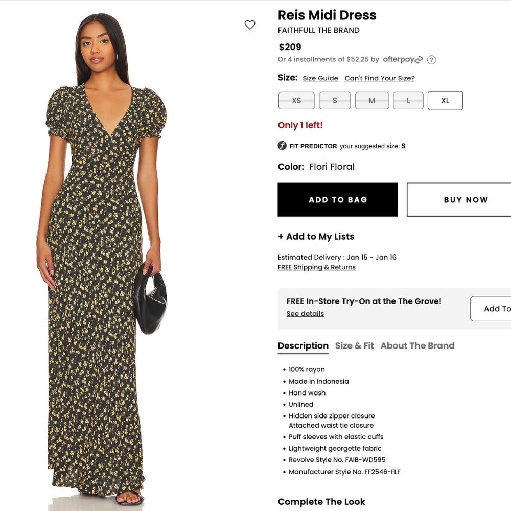 Faithful the brand Reis Dress